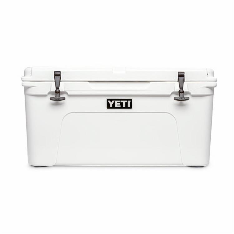 YETI Tundra YT65W Ice Cooler， 52 lb Ice， 42 Cans Beer Capacity， Polyethylene， White， Polyester Handle