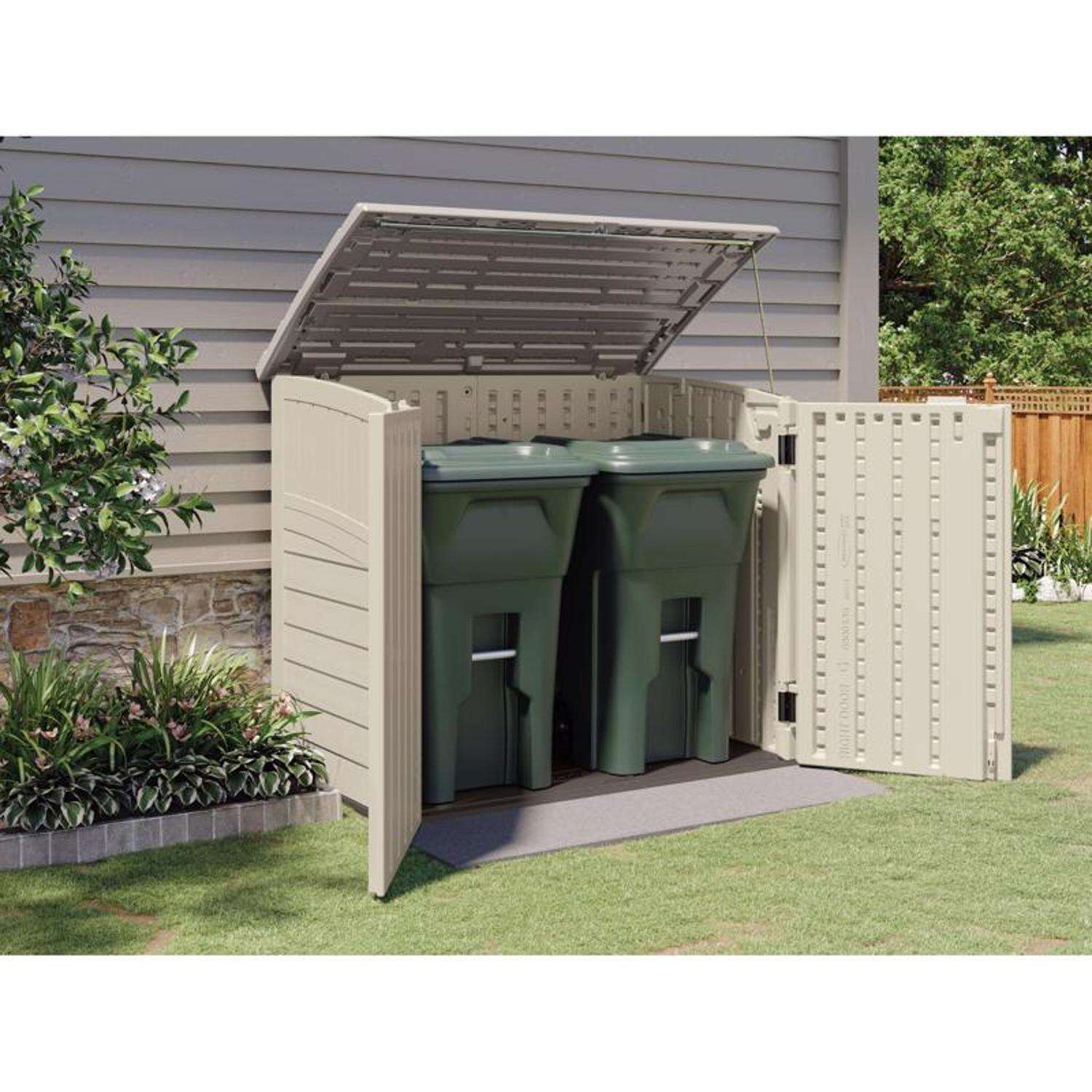 Suncast 4 ft. x 3 ft. Resin Horizontal Storage Shed with Floor Kit