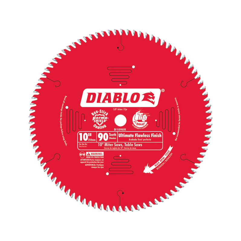 Diablo 10 in. D X 5/8 in. Carbide Circular Saw Blade 90 teeth