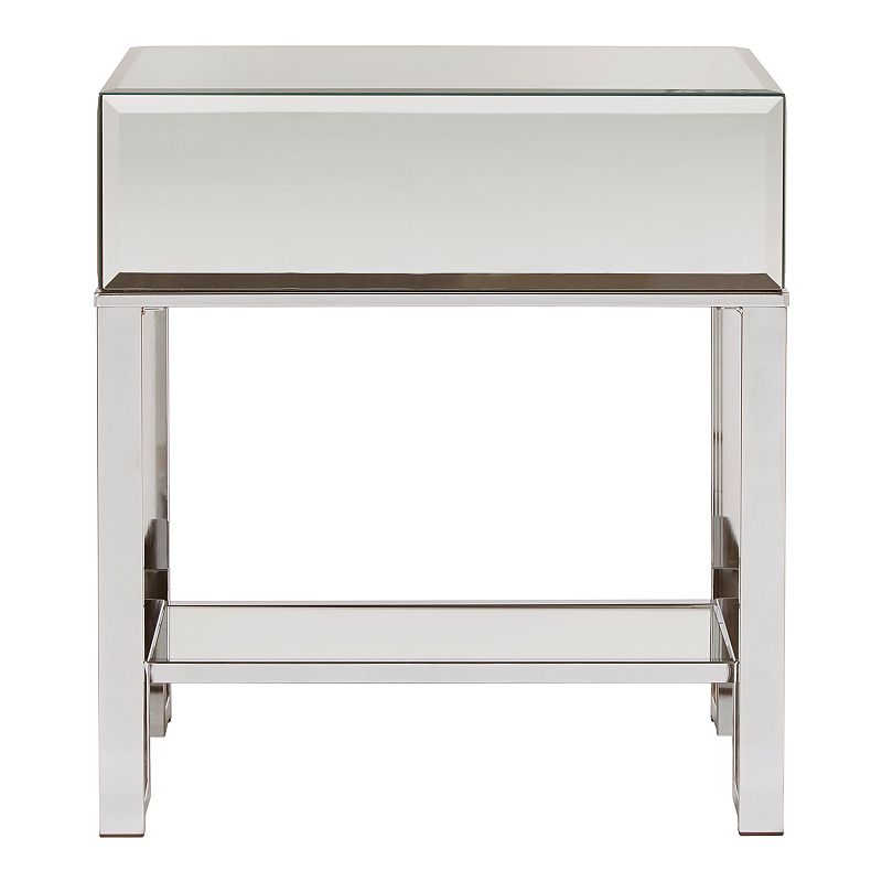 HomeVance Mirrored End Table