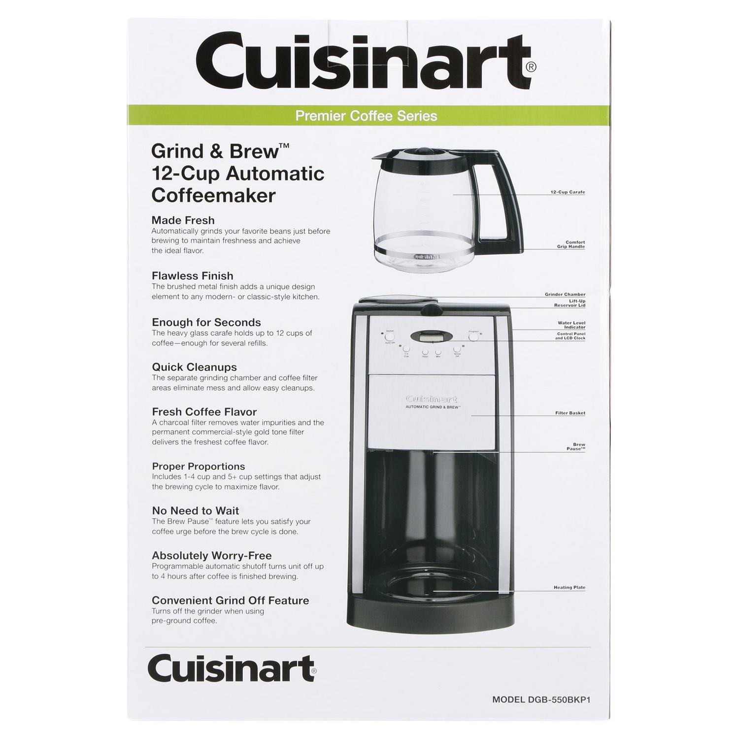 Cuisinart Grind and Brewa c 12 Cup Automatic Coffeemaker Silver  Crowdfused