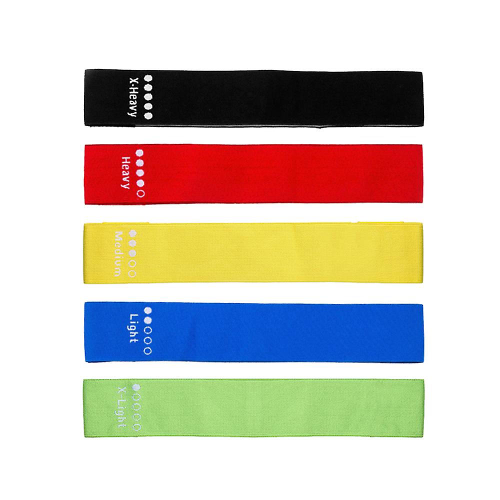 5 Pcs Resistance Loop Bands With Storage Bag For Yoga Home Gym Exercises Training