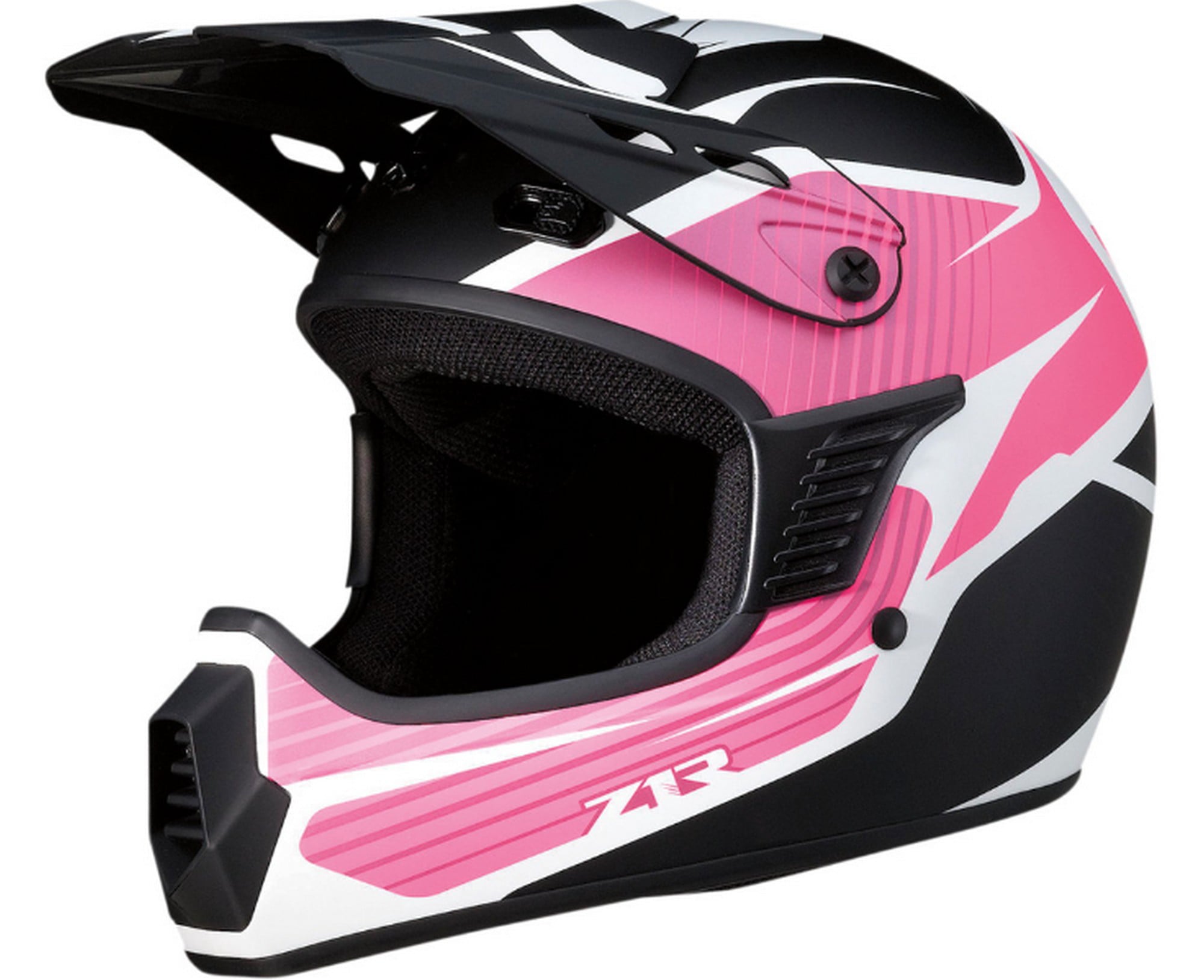 Z1R Rise Flame Youth MX Offroad Helmet Pink LG