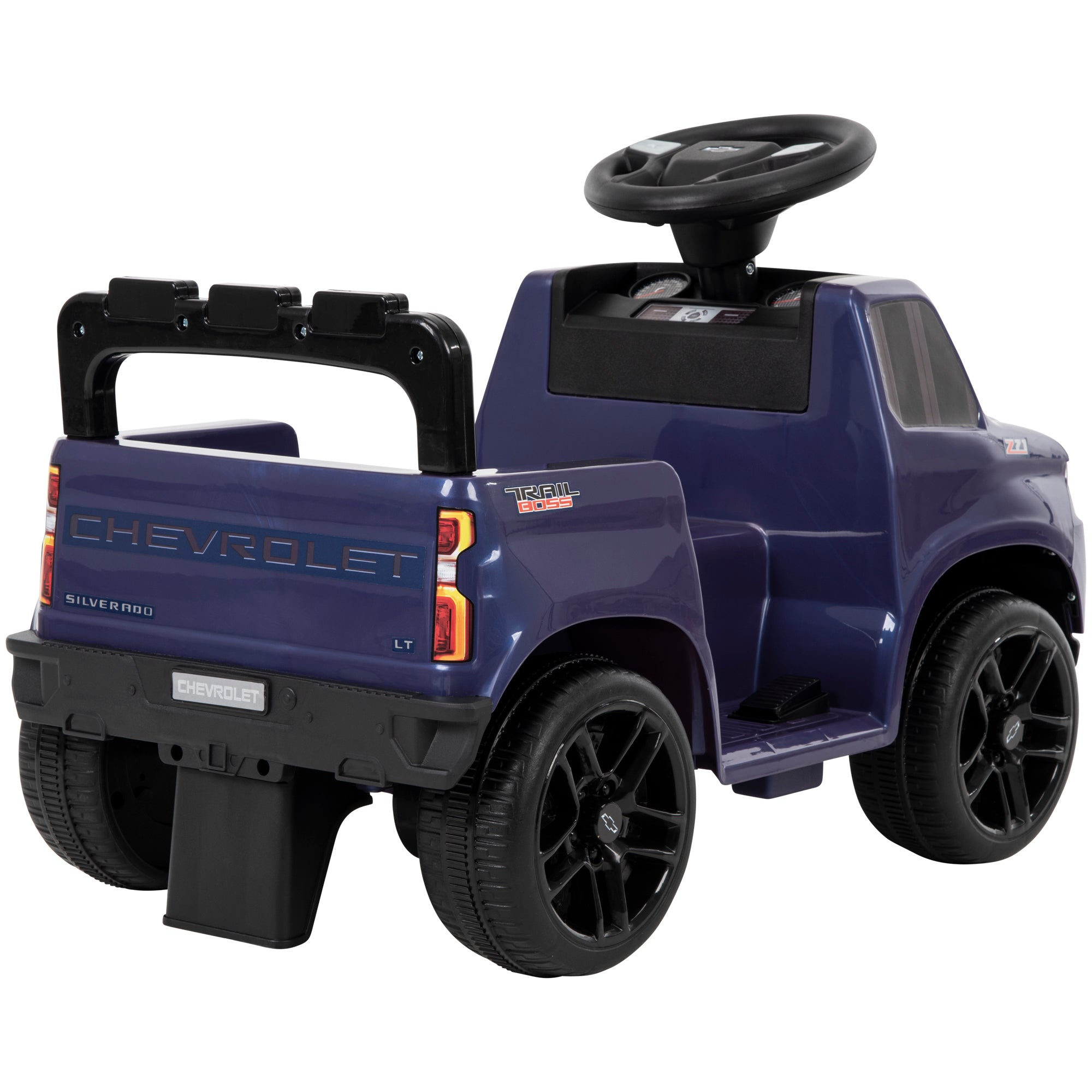 Huffy 6V Chevy Silverado Truck Ride-on Toy Quad for Kids, Blue