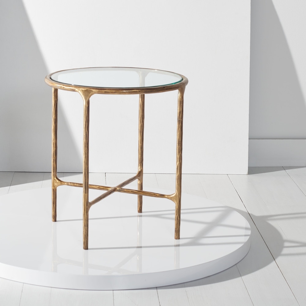 SAFAVIEH Couture Jessa Forged Metal Round End Table   18\