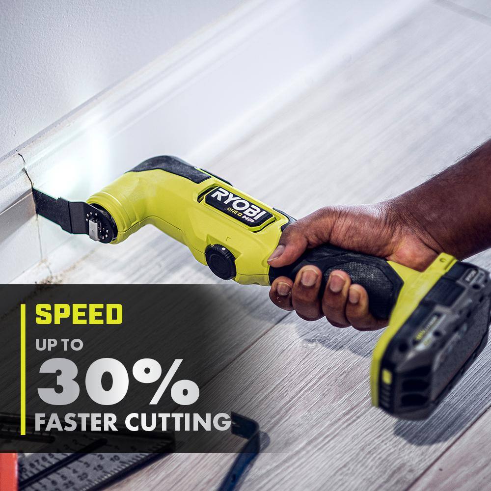 RYOBI ONE+ HP 18V Brushless Cordless Multi-Tool (Tool Only) with 22-Piece Oscillating Blade Set PBLMT50B-A242201