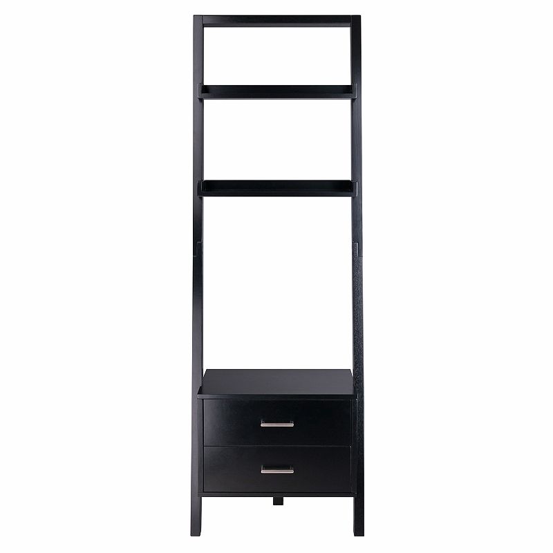 Winsome Bellamy Leaning Shelf with Storage