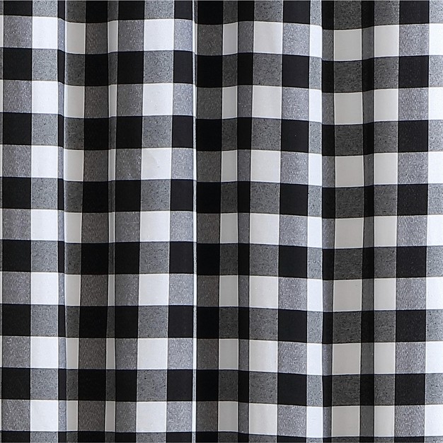 Saro Lifestyle Buffalo Plaid Window Curtain Single Panel