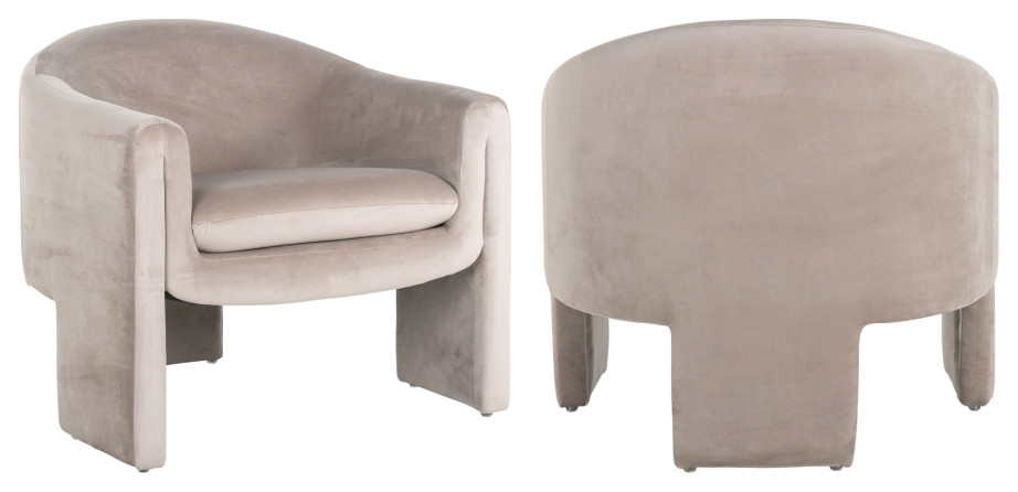 Modern Velvet Accent Armchair  OROA Charmaine   Midcentury   Armchairs And Accent Chairs   by Oroa   Distinctive Furniture  Houzz