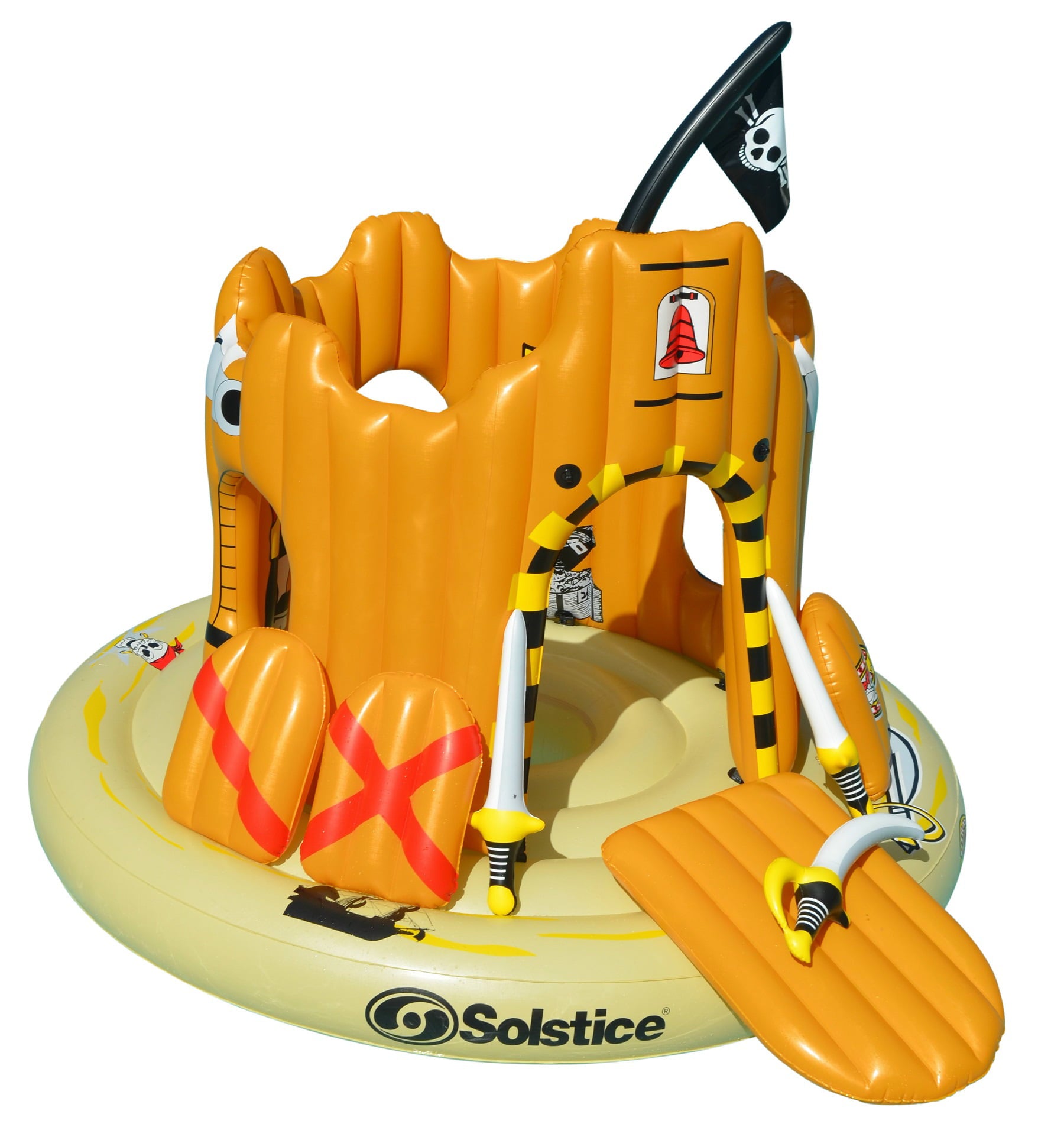 Swimline Vinyl Pirate Inflatable Play Center Pool Float, Multicolor