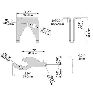 Everbilt Black Stainless Steel Decorative Gate Tee Hinge and Latch Set 60209