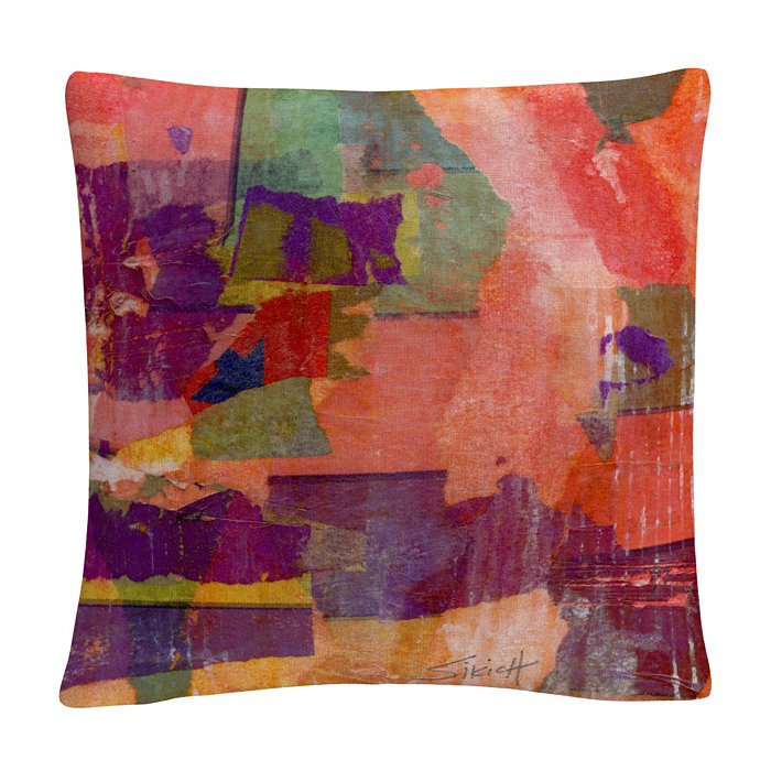 Baldwin Anthony Sikich Wanderings Colorful Shapes Composition Decorative Pillow， 16