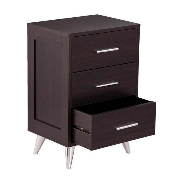 SEI Furniture Narva Mid-century Modern Storage Nightstand - - 25446841