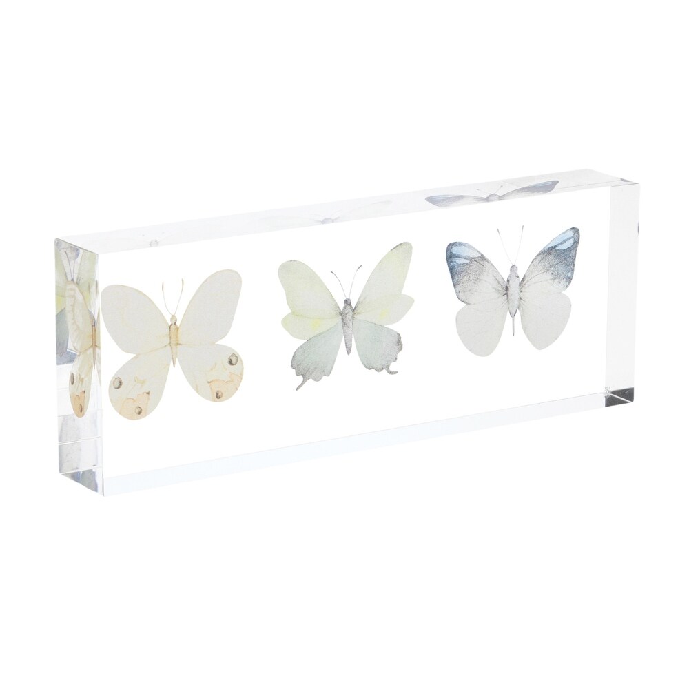 Set of 4 Triple Butterfly Tabletop Decorations 8\