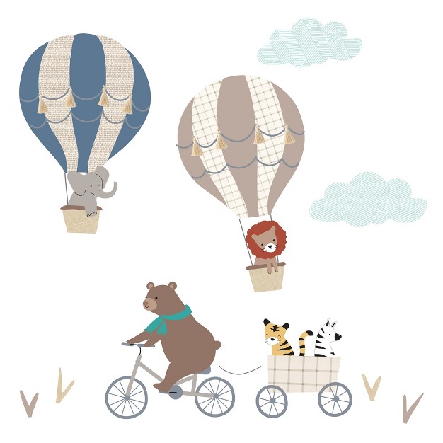 Bedtime Originals Up Up amp Away Hot Air Ballon Animals Wall Decals