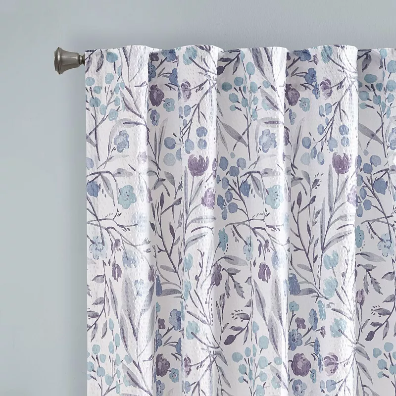 Madison Park 2-pack Candice Floral Light Filtering Rod Pocket Window Curtains