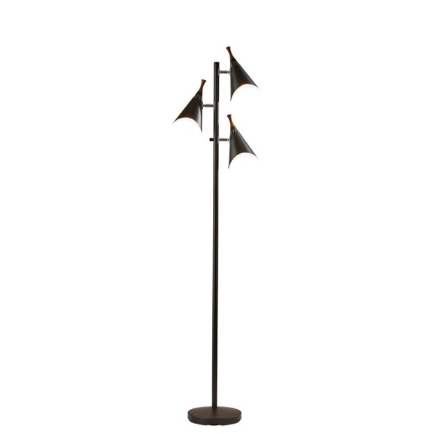 Draper Collection 3 arm Tree Lamp Black Adesso