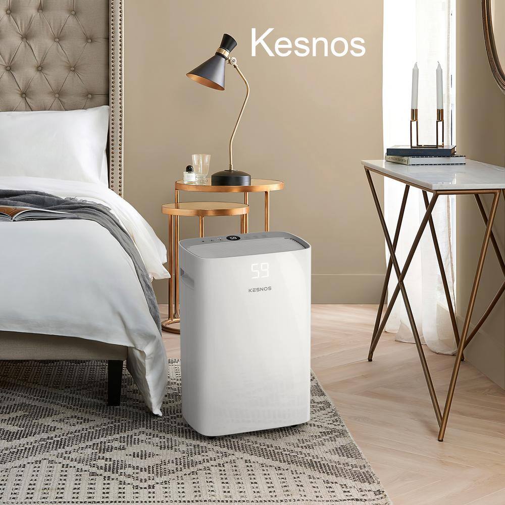 Kesnos 50 Pint Capacity Home Multifunction Dehumidifier With Bucket For 4500 Sq. Ft. Home Or Bedroom HDCX-PD08A