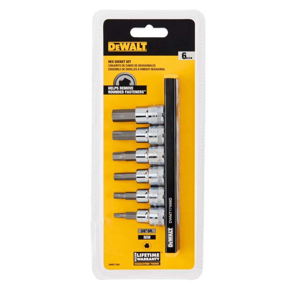 DEWALT MM HEX Socket Set 3/8