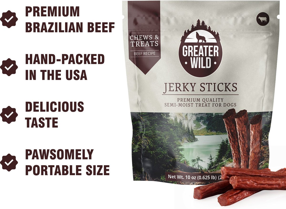 Greater Wild Premium Beef Flavored Jerky Dog Treats