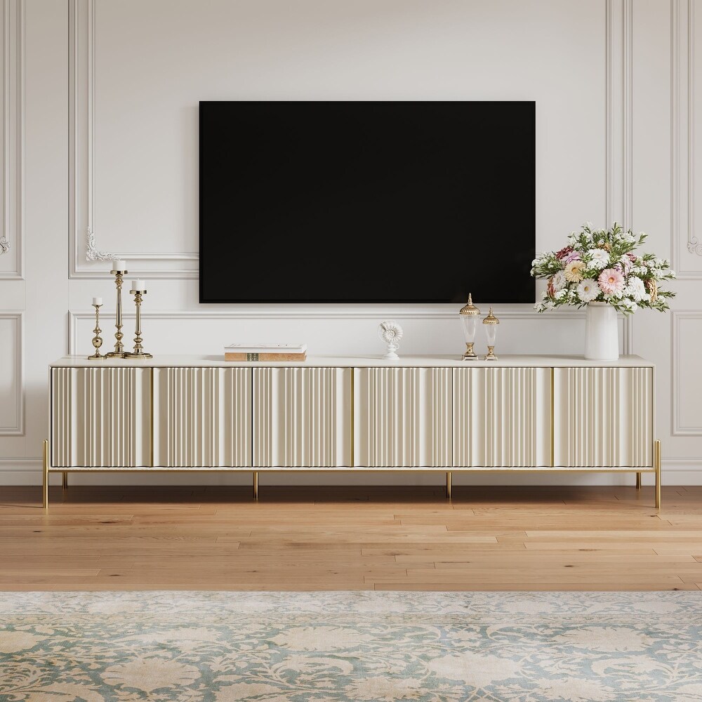 JASIWAY Romantic Modern Rectangle TV Stand