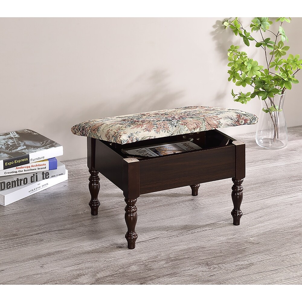 10 In. Foot Stool with Storage