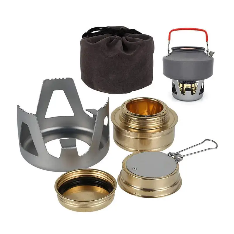 LARIBON Safe Outdoor camping picnic folding furnace portable mini galvanized alcohol Solid camping fuel stove