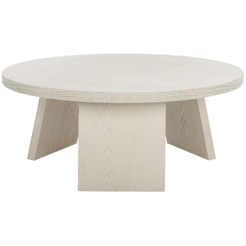 SAFAVIEH Couture Julianna Modern Wood Coffee Table   36 in. W x 36 in. D x 15 in. H