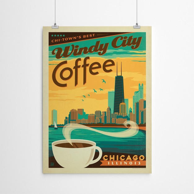 Americanflat Vintage Architecture Chicago Coffee By Anderson Design Group Poster Art Print