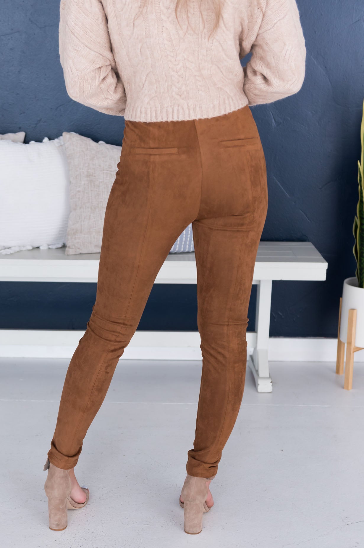 Fall Fashion Faux Suede Leggings