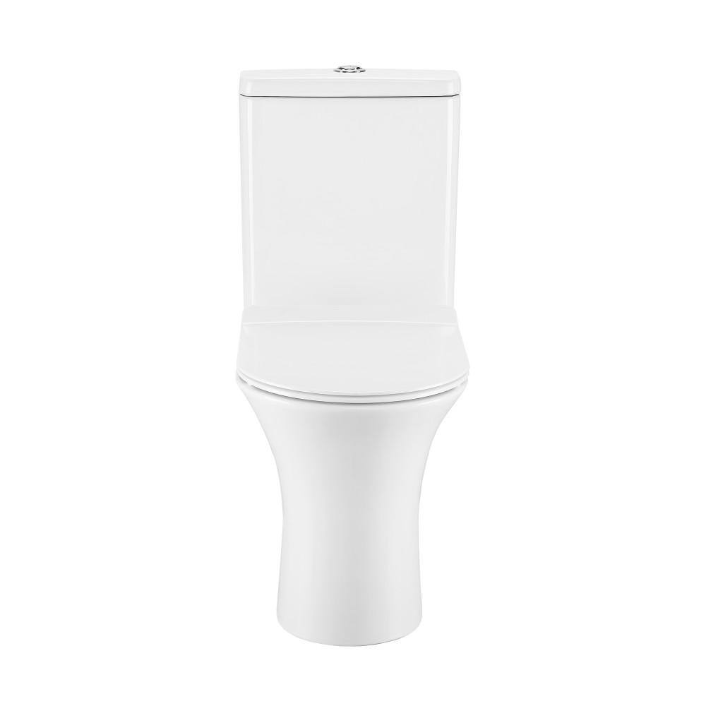 Swiss Madison Calice 2-piece 0.81.28 GPF Dual Flush Elongated Toilet in White Seat Included SM-2T120