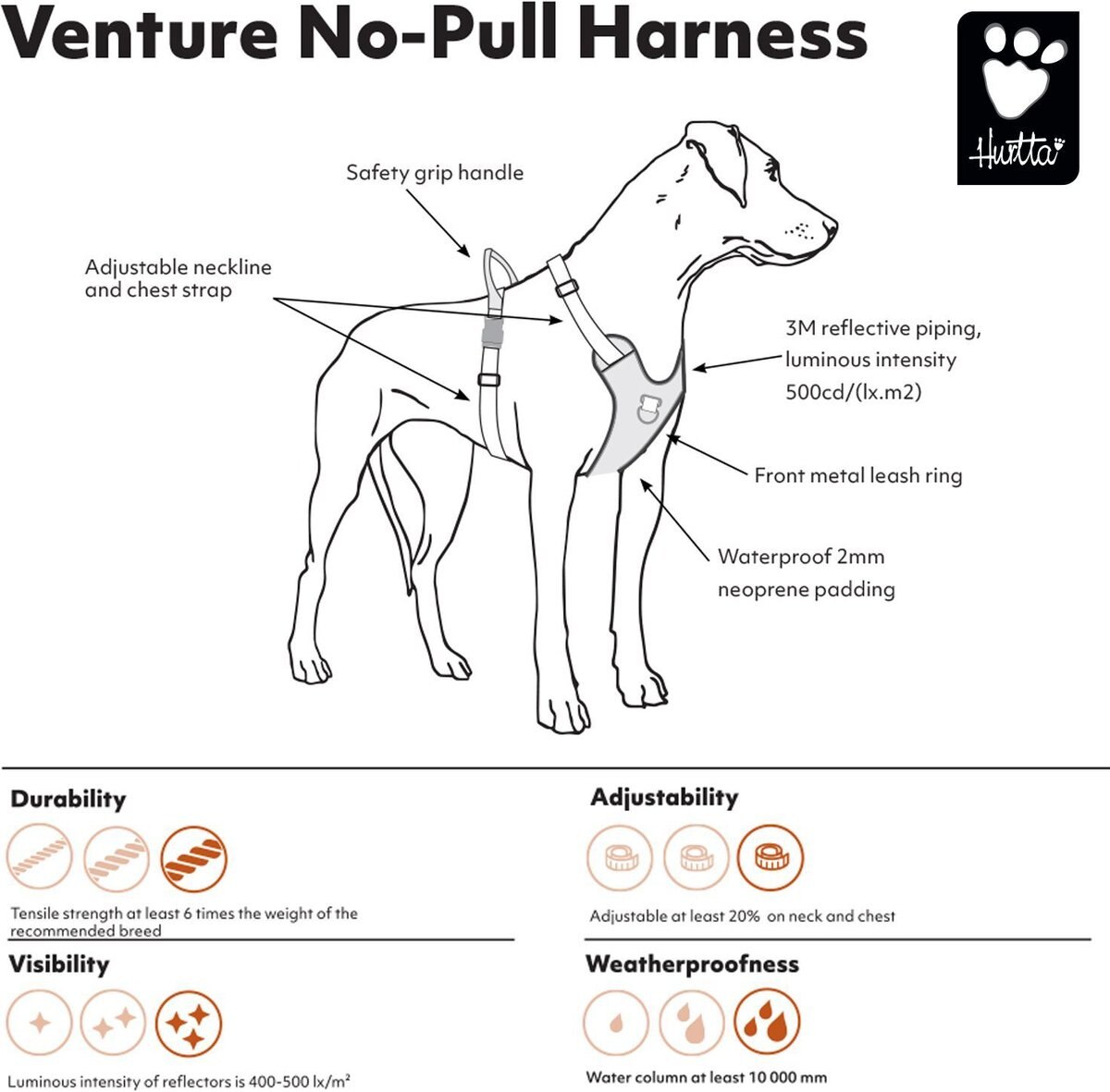 Hurtta Venture No-Pull Dog Harness