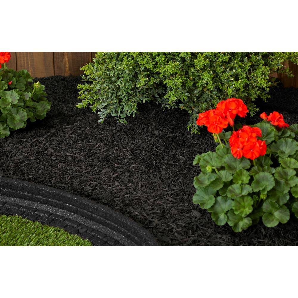 Rubberific 75 cu. ft. Black Shredded Rubber Mulch RM15BK50