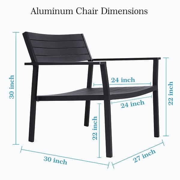 3 Piece Aluminum Bistro Set Patio Outdoor Furniture - Overstock - 37927431