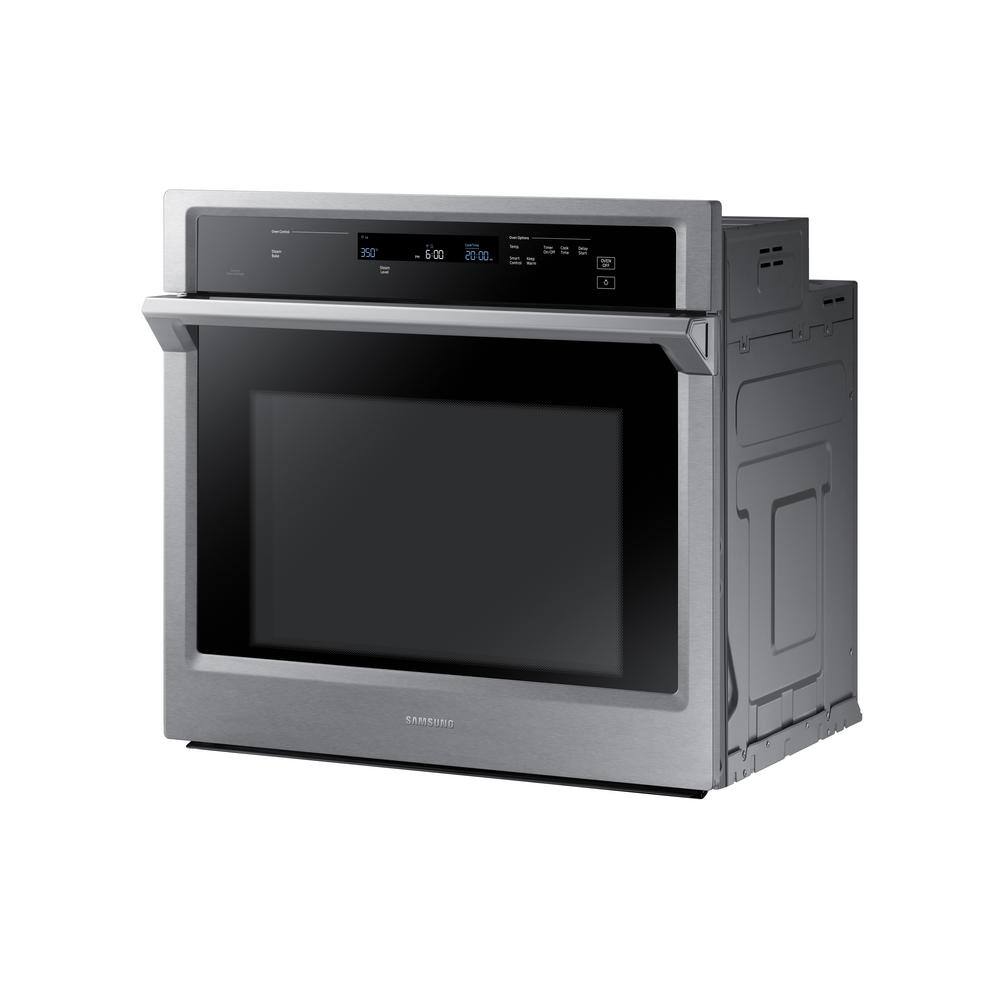  30 in. Single Electric Wall Oven with Steam Cook and Dual Convection in Stainless Steel NV51K6650SS