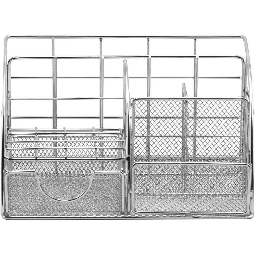 Sorbus All-in-One Stylish Mesh Desktop Organizer in Silver DSK-ORG-SIL