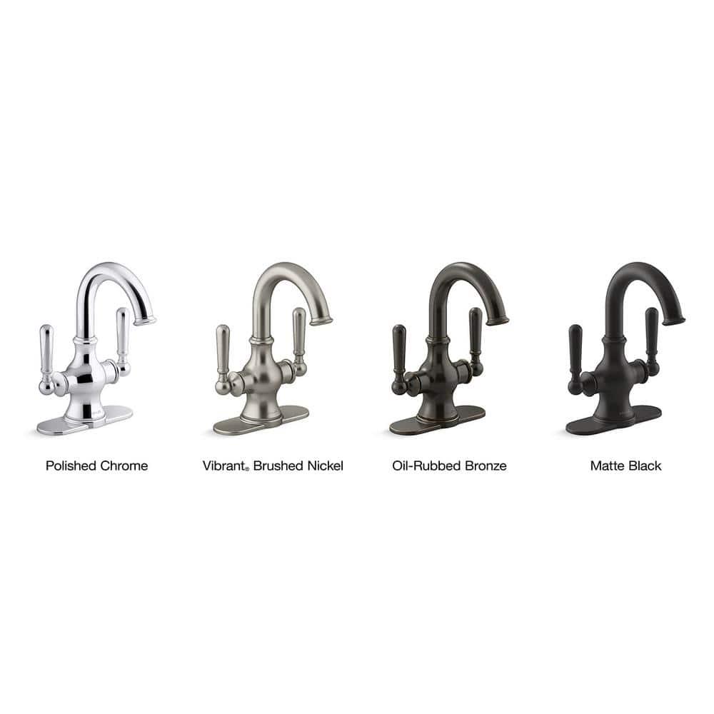 KOHLER Capilano Monoblock 4 in Centerset 2Handle Bathroom Faucet in Vibrant Brushed Nickel