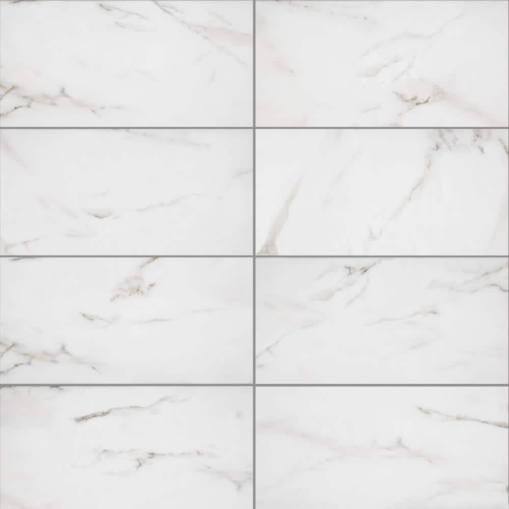 Florida Tile Home Collection Michelangelo White 9 in. x 18 in. Glossy Ceramic Wall Tile (21.8 sq. ft.Case) CHDEZEN109X18