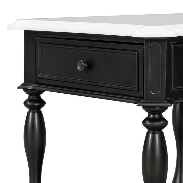 Classical End Table with Open Styled Shelf for Living Room