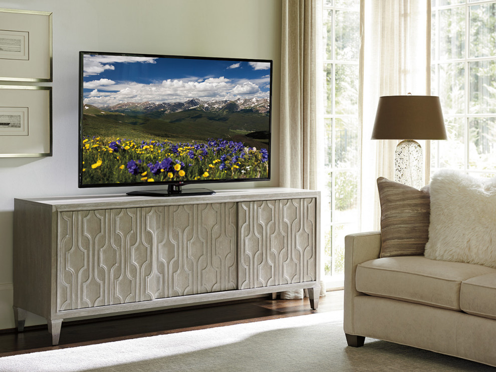 Reese Media Console   Transitional   Entertainment Centers And Tv Stands   by HedgeApple  Houzz