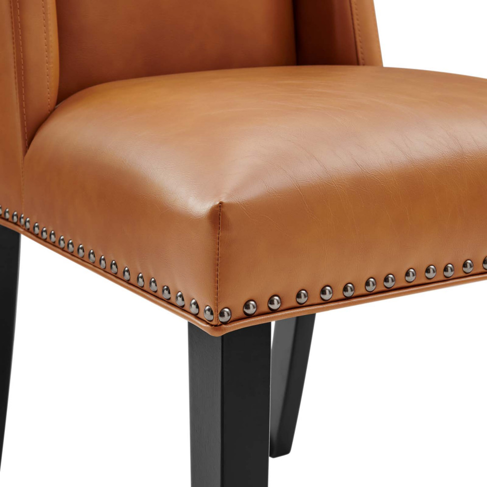 Baron Parsons Faux Leather Dining Side Chair   Contemporary   Dining Chairs   by Modway  Houzz