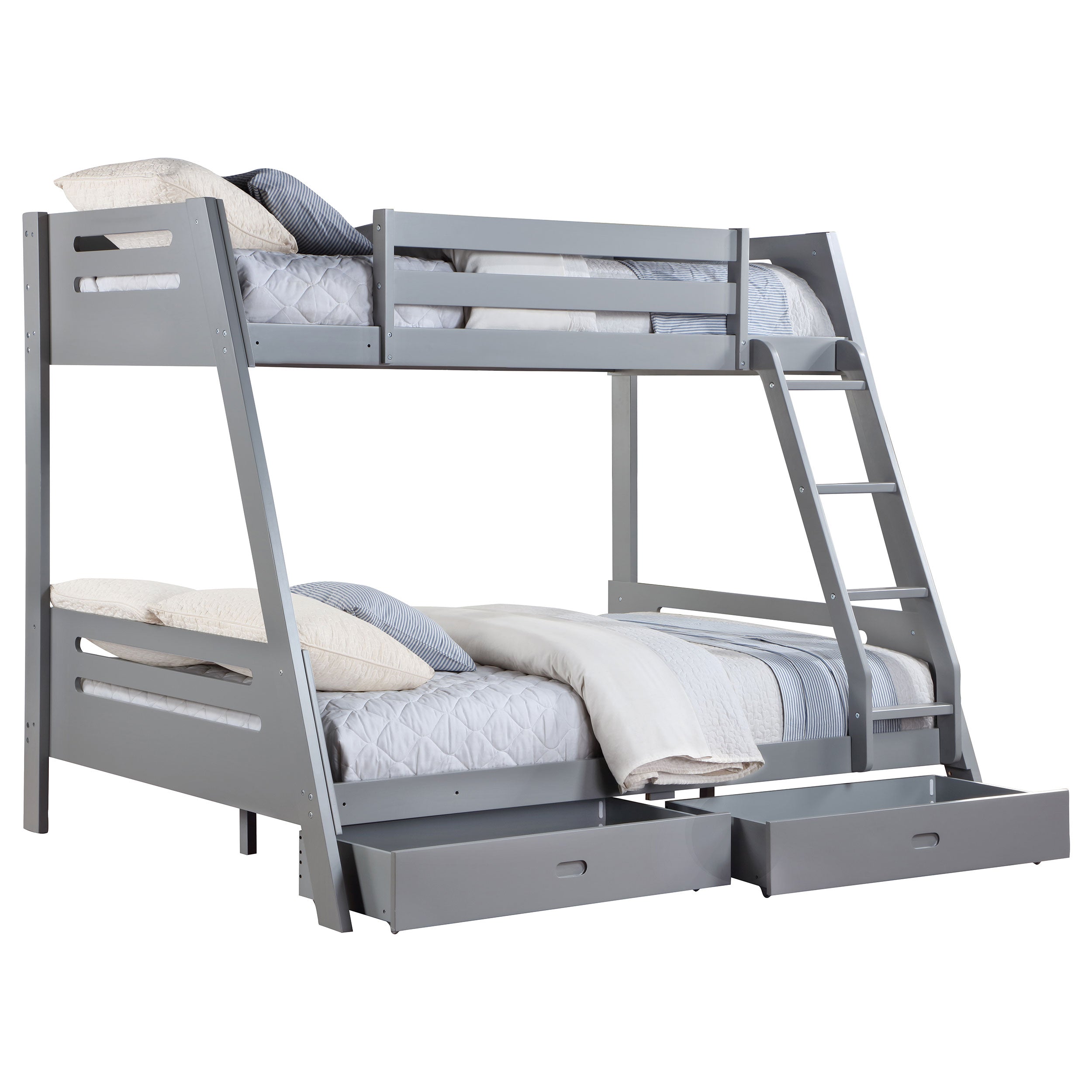 Flynn Wood Twin Over Full Bunk Bed Weathered Brown-400809