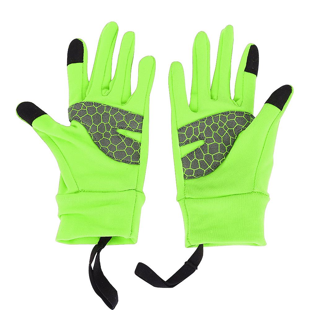 Boodun Cycling Touch Screen Winter Gloves Warmer For Children Kids(green S)