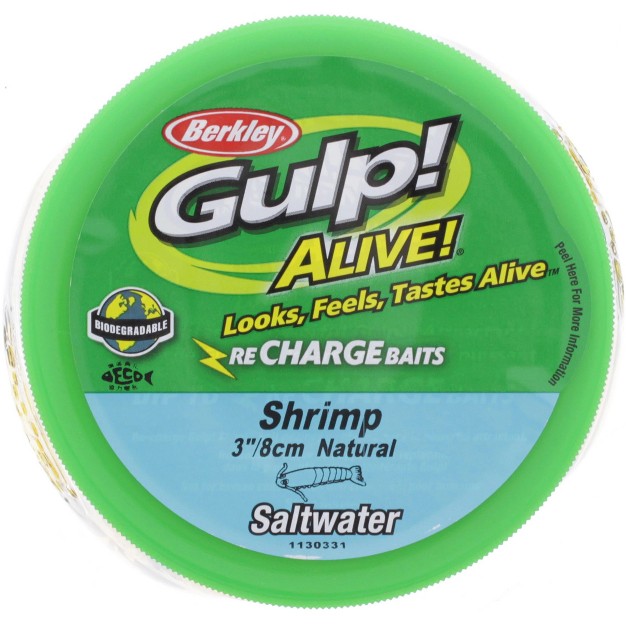 Berkley Gulp Alive Shrimp Bucket Fishing Bait 3 inch