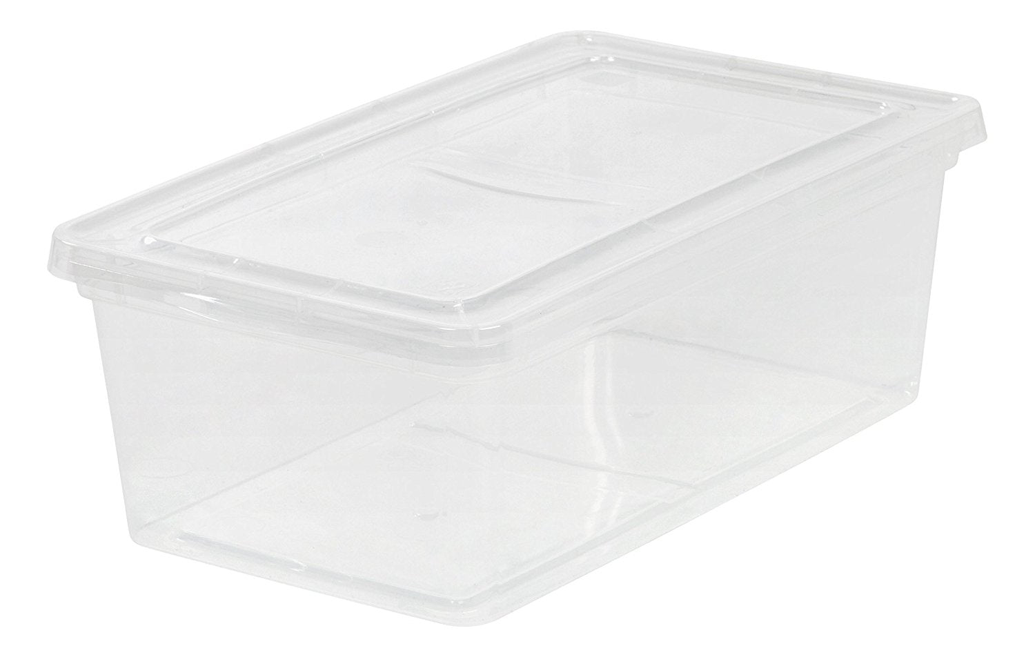 IRIS USA 6 Qt Clear Storage Latch Box, Set of 12