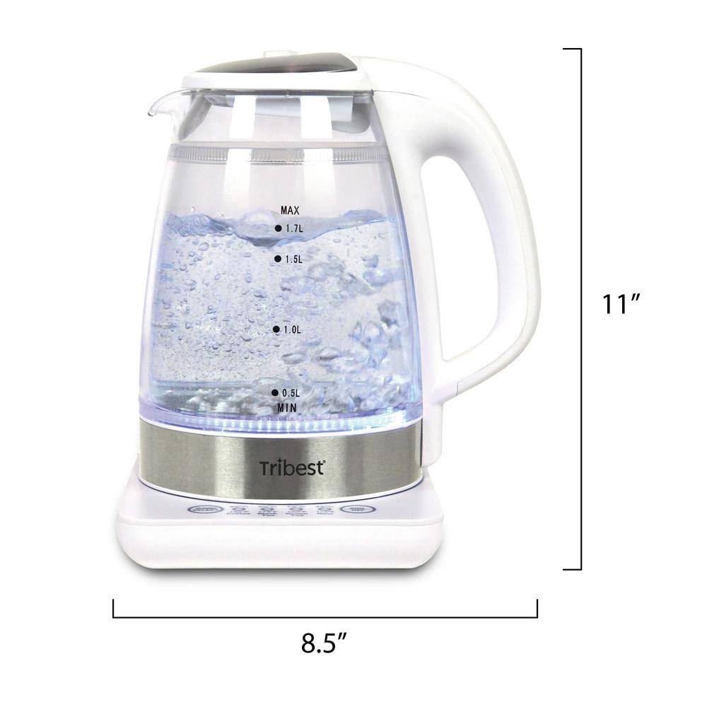 Tribest 6-Cup White Raw Tea Kettle GKD-450-B