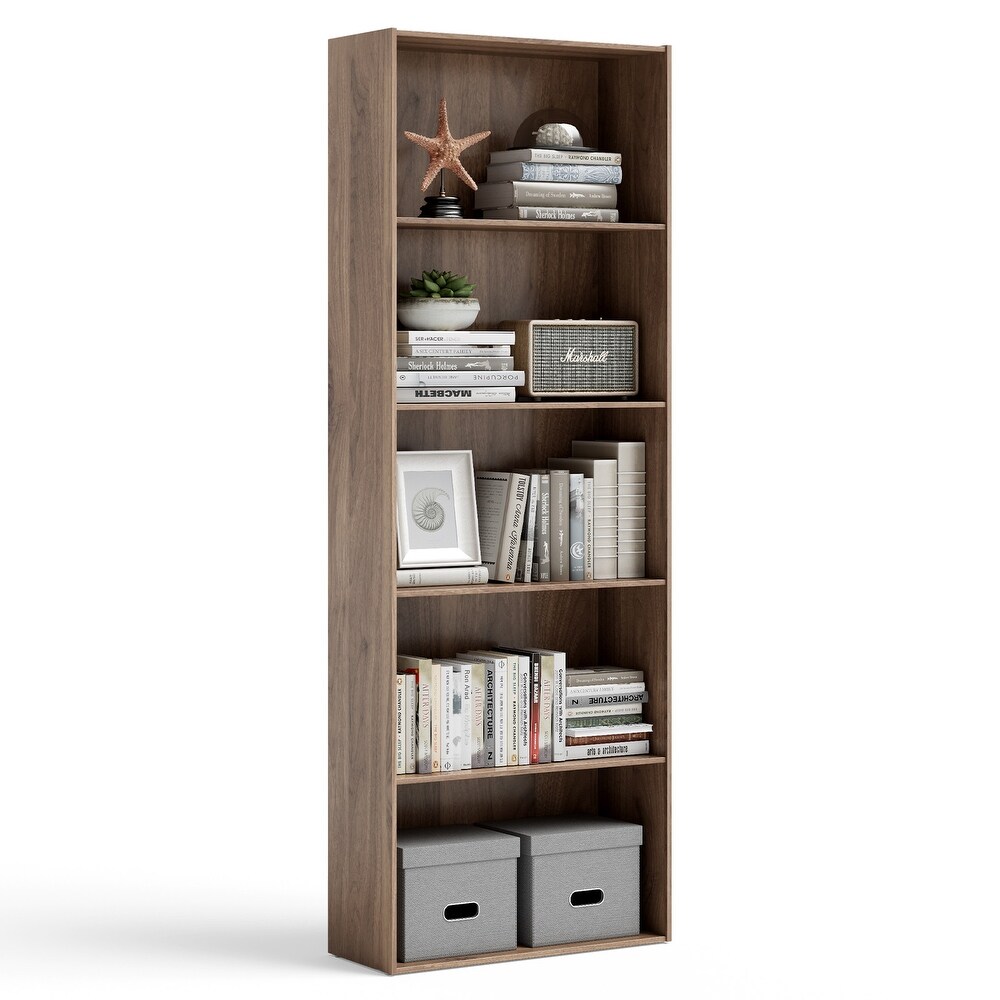 5 Shelf Storage Bookcase Modern Multi Functional Display Cabinet Furniture   23.5\