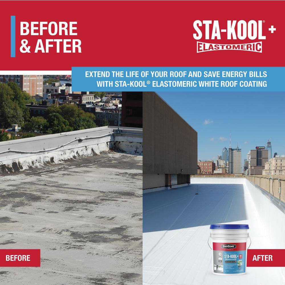 Gardner 5 gal. Sta-Kool+ Pro White Roof Coating (27-Pallet) SK-7805-P