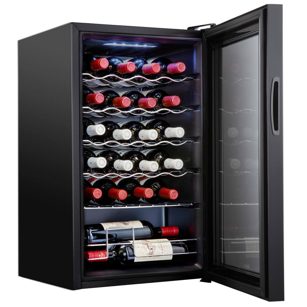 Ivation Wine Fridge Freestanding Wine Refrigerator 24 Bottle Wine Cooler IVFWCC241B