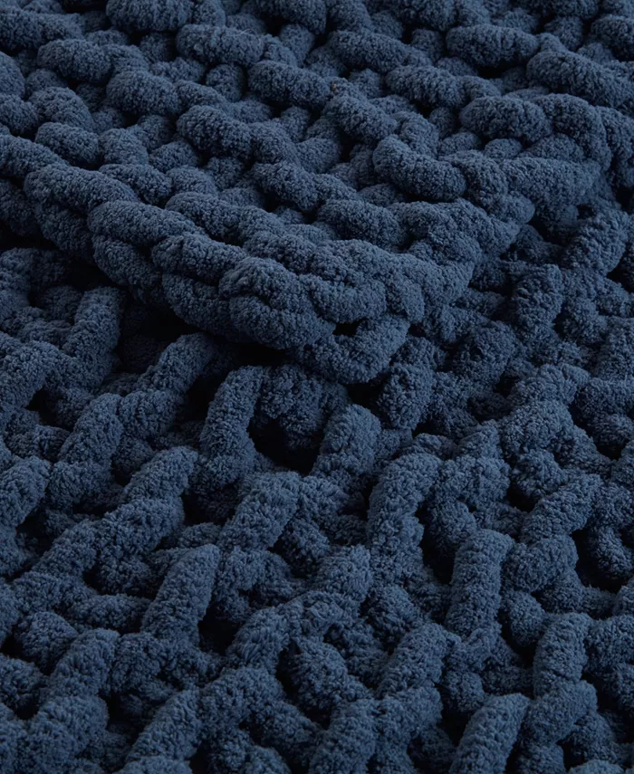 Madison Park Chunky-Knit Chenille Throw， 50